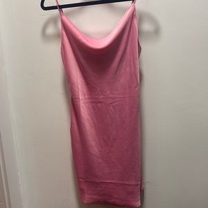 Pink cowl neck dress